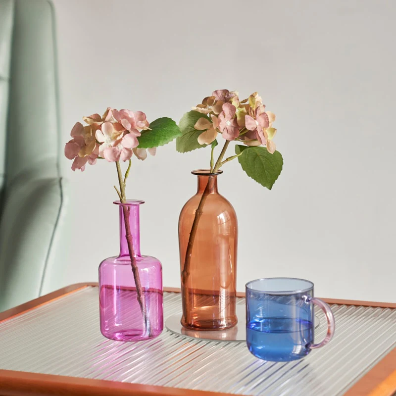 Colourful Bud Glass Vase - Image 5