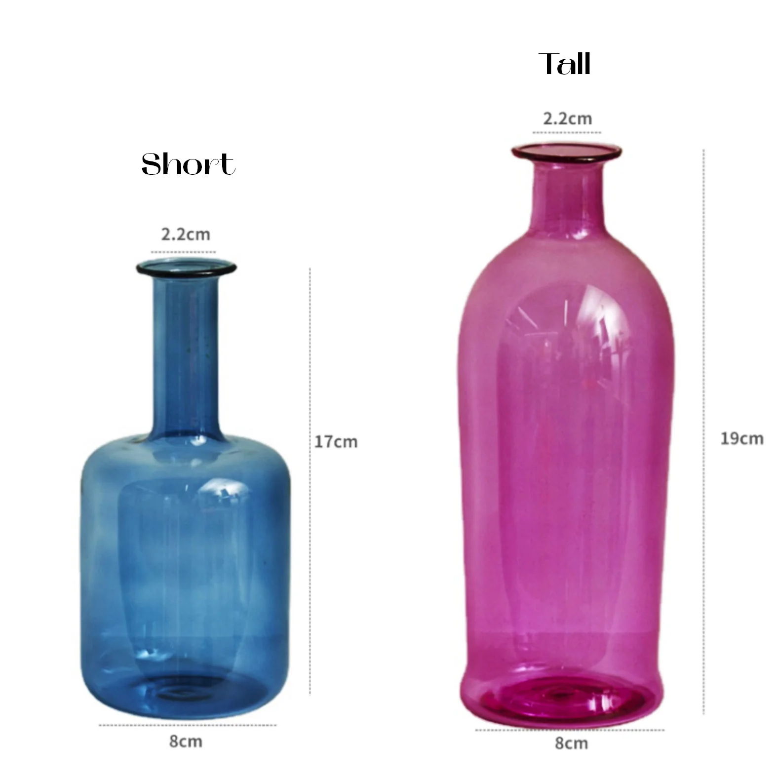 Colourful Bud Glass Vase - Image 7
