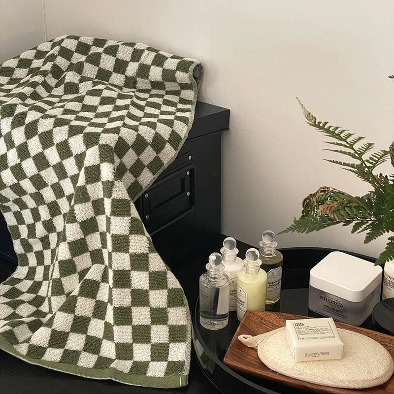Colourful Checkerboard & Stripe Towels - Image 12