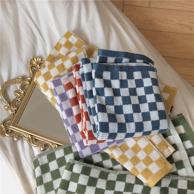 Colourful Checkerboard & Stripe Towels - Image 9