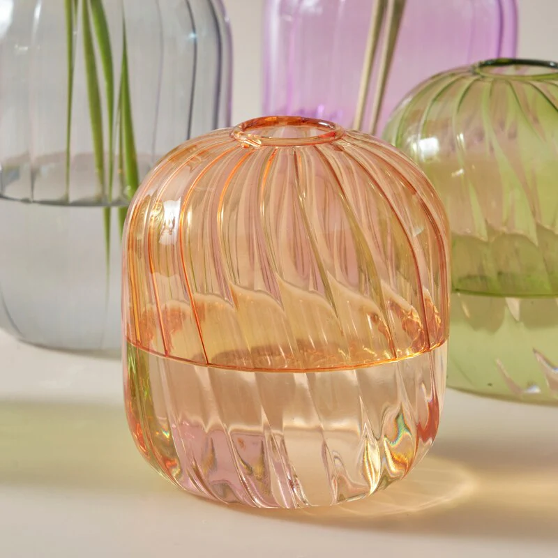 Colourful Glass Globe Vase - Image 5