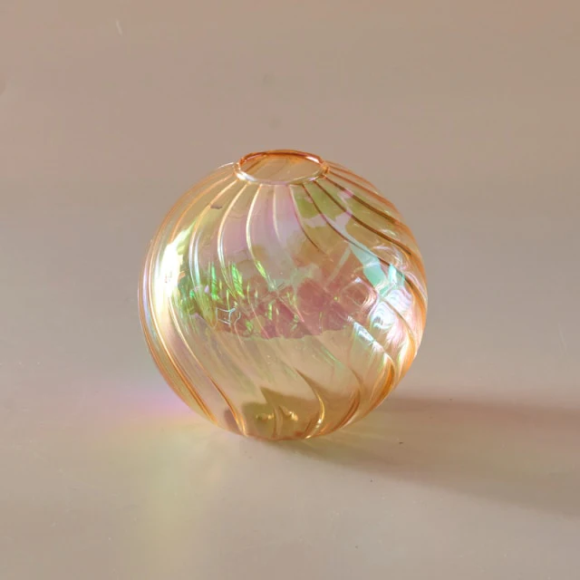 Colourful Glass Globe Vase - Swirl - Image 18