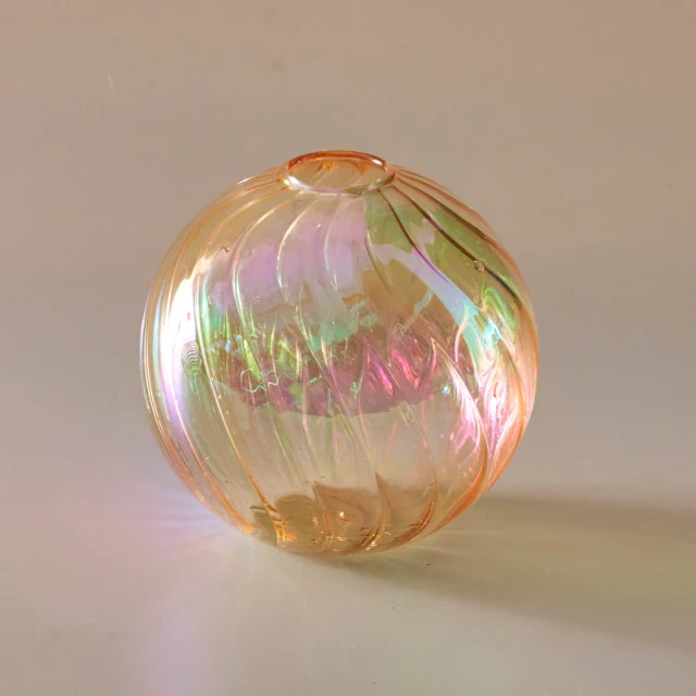 Colourful Glass Globe Vase - Swirl - Image 19