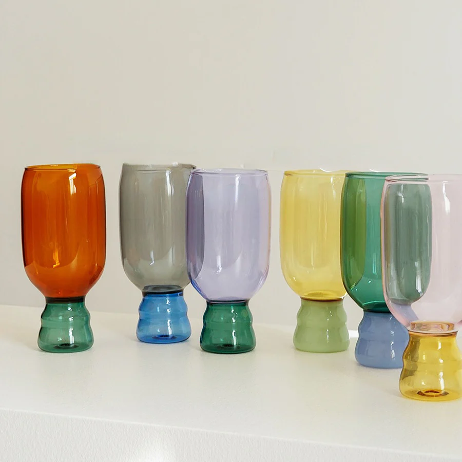 Colourful Tall Glass Cup