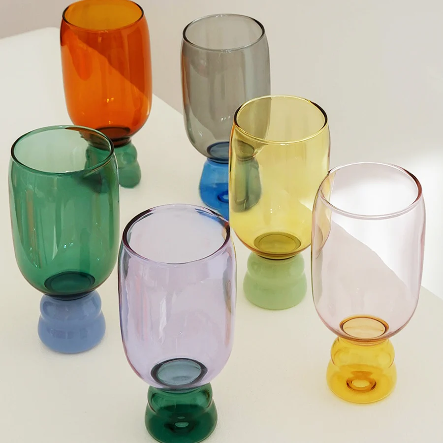 Colourful Tall Glass Cup - Image 5