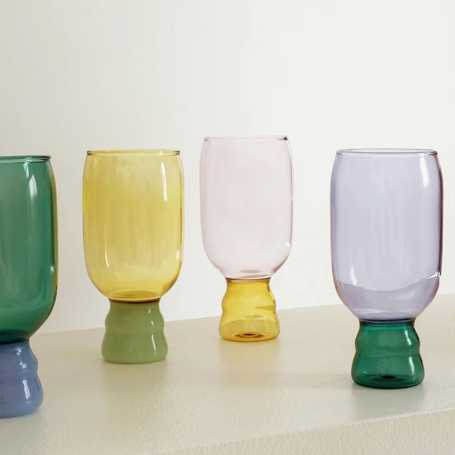 Colourful Tall Glass Cup - Image 7