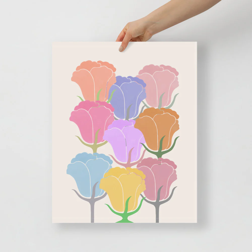 Colourful Tulips Wall Art