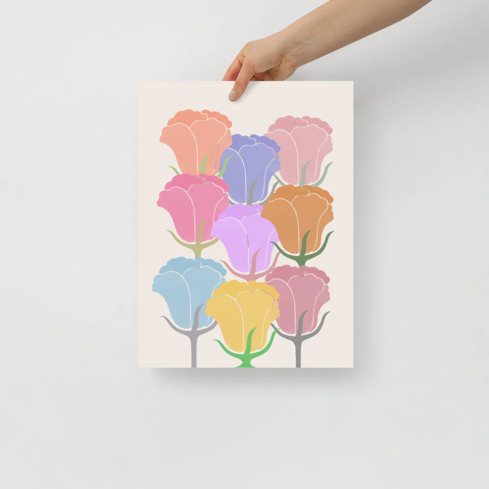 Colourful Tulips Wall Art - Image 2