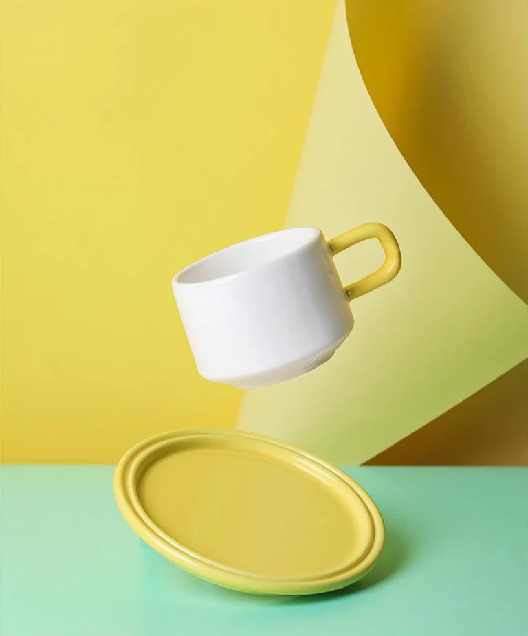 Contrast Colour Mug Set (3 Mug + 3 Saucer) - Image 10