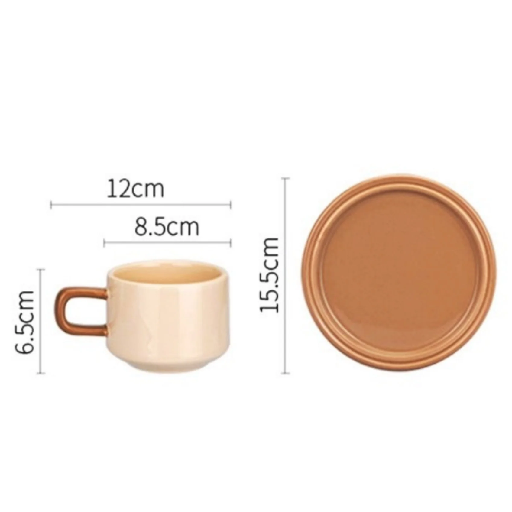 Contrast Colour Mug Set (3 Mug + 3 Saucer) - Image 12