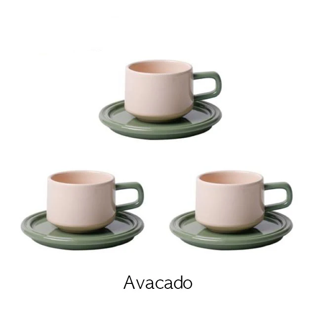 Contrast Colour Mug Set (3 Mug + 3 Saucer) - Image 14