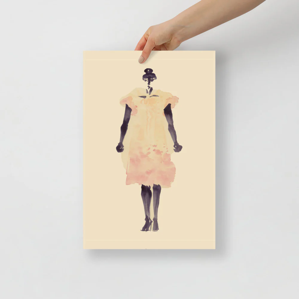 Coral Dress Wall Art - Image 3