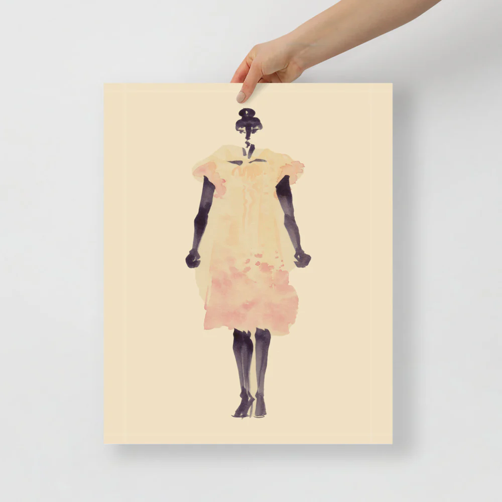 Coral Dress Wall Art - Image 4