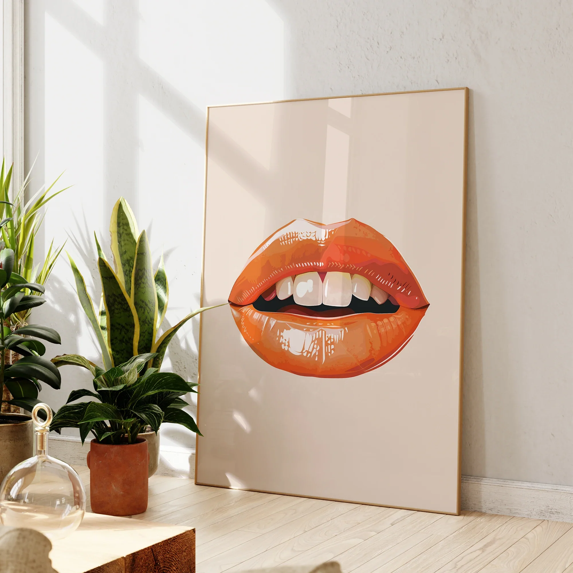 Coral Lips Wall Art - Image 3