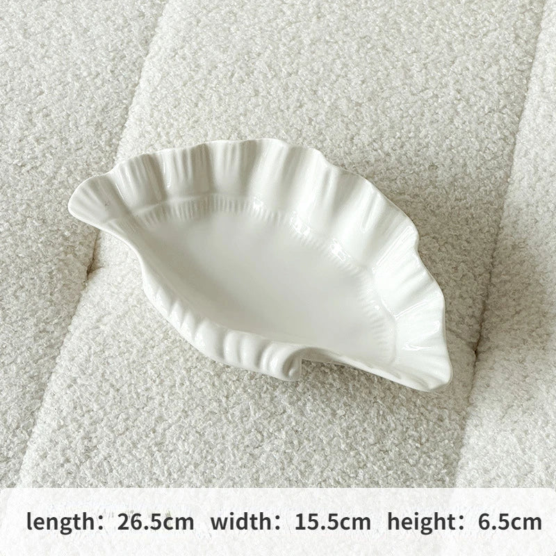 Cream Ceramic Shell Plate - Image 7