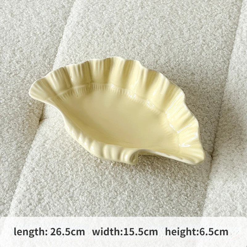 Cream Ceramic Shell Plate - Image 8