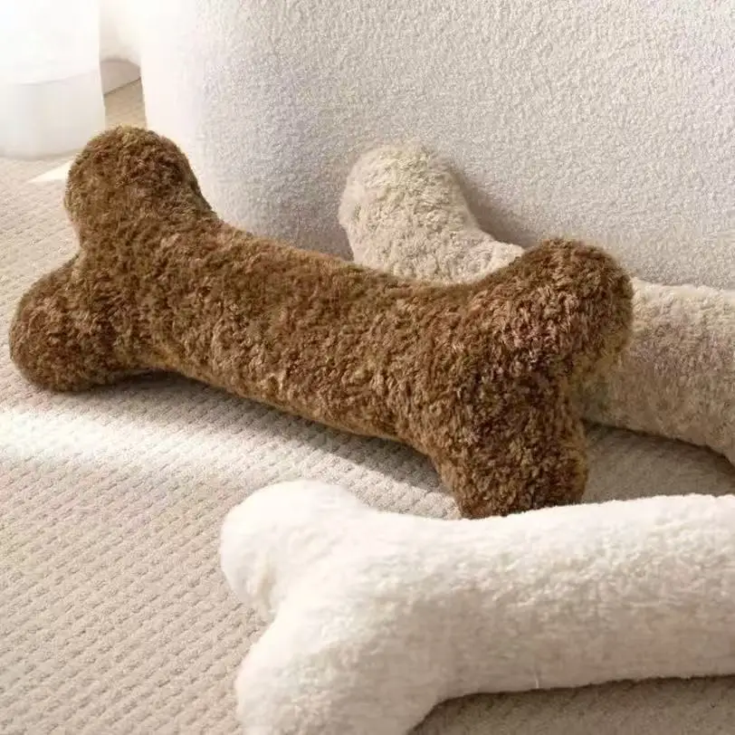 Creative Bone-Shaped Plush Pillow - Image 2