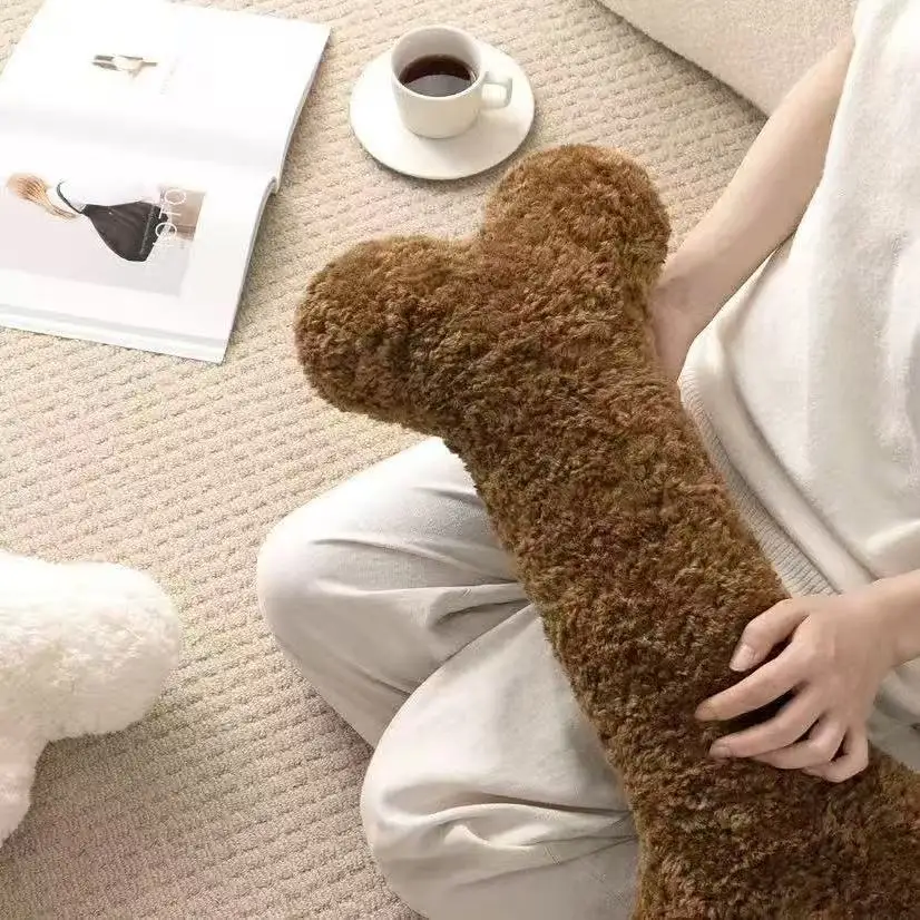 Creative Bone-Shaped Plush Pillow - Image 3