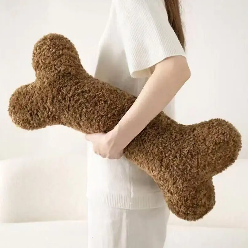 Creative Bone-Shaped Plush Pillow - Image 4
