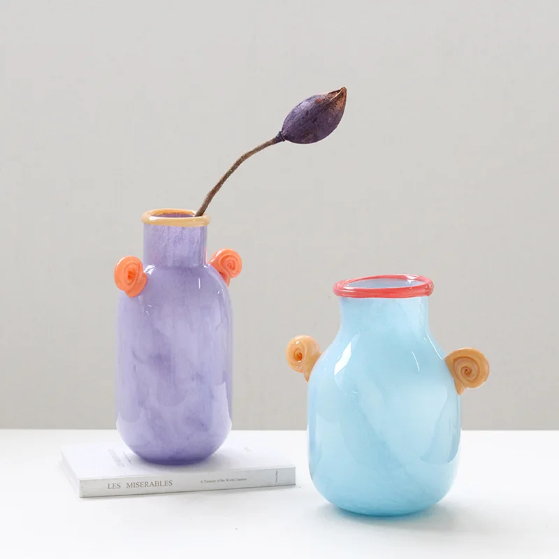Creative Cartoon Candy Handle Glass Vase - Image 2