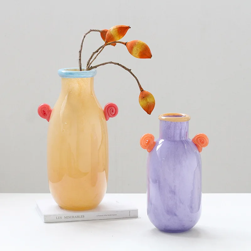 Creative Cartoon Candy Handle Glass Vase - Image 3