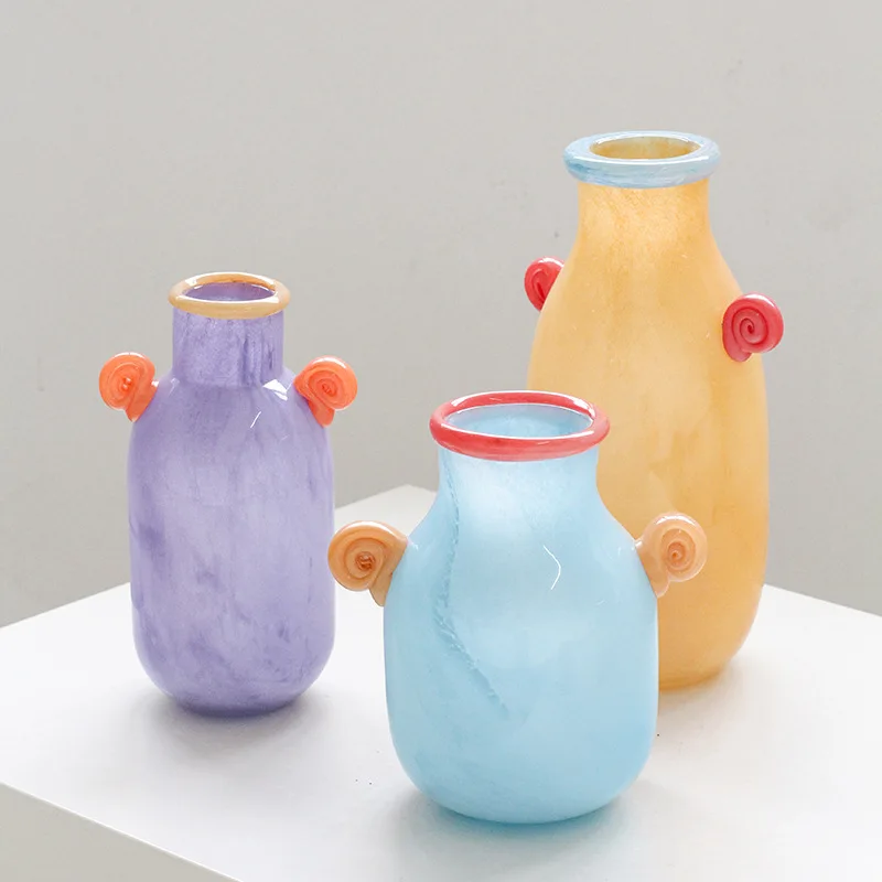 Creative Cartoon Candy Handle Glass Vase - Image 4
