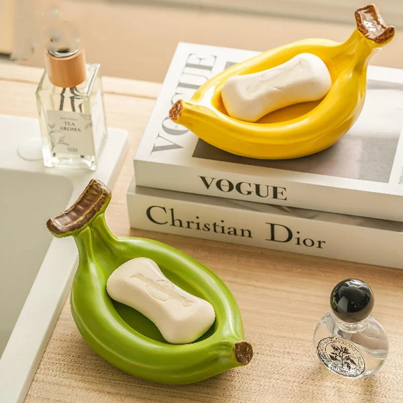 Creative Ceramic Banana Soap Box