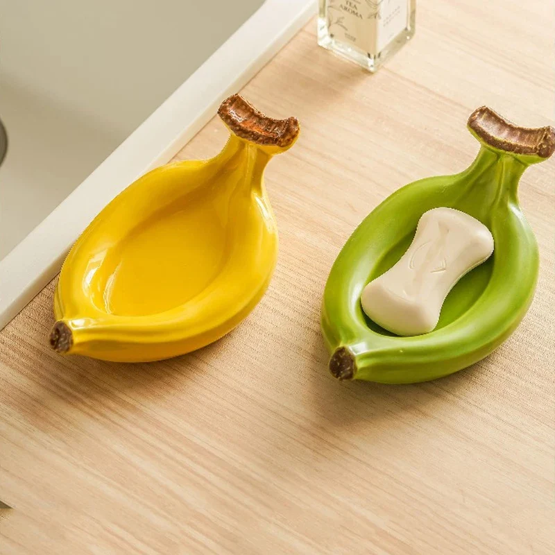 Creative Ceramic Banana Soap Box - Image 2