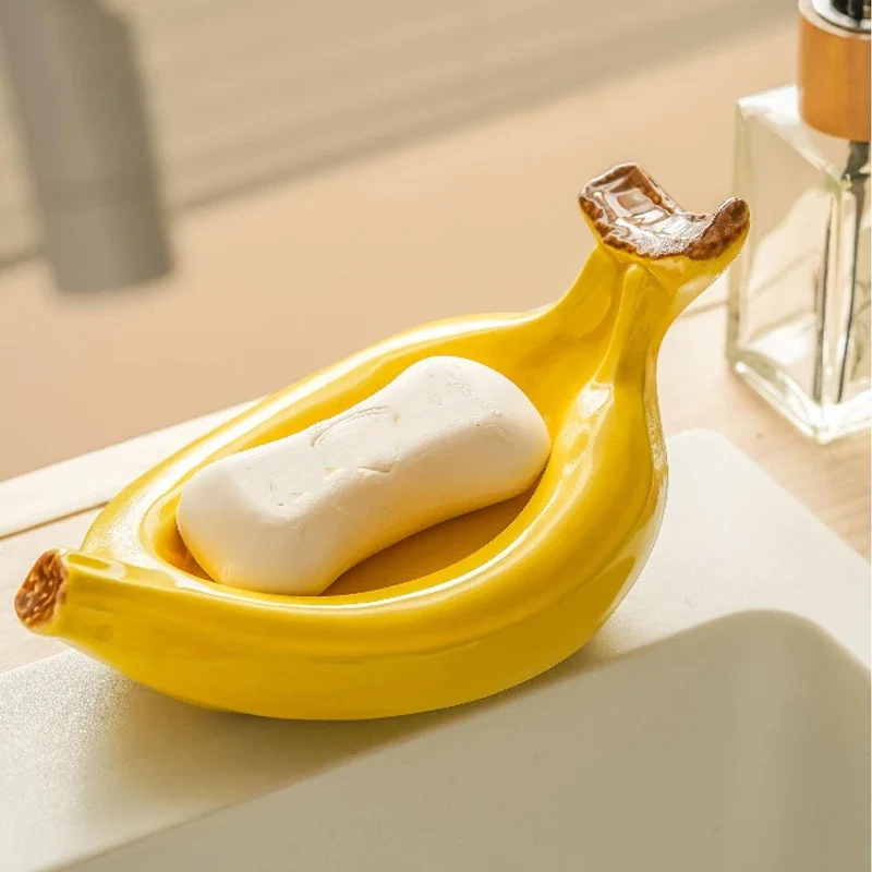 Creative Ceramic Banana Soap Box - Image 3