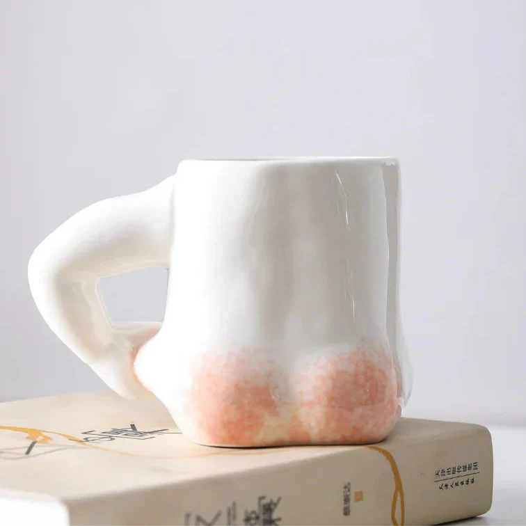Creative Pinch Belly Ceramic Mug - Image 2