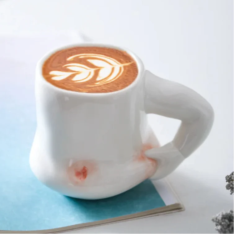Creative Pinch Belly Ceramic Mug - Image 3