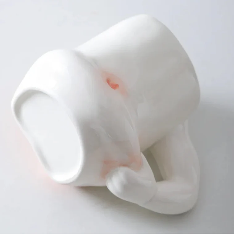Creative Pinch Belly Ceramic Mug - Image 4