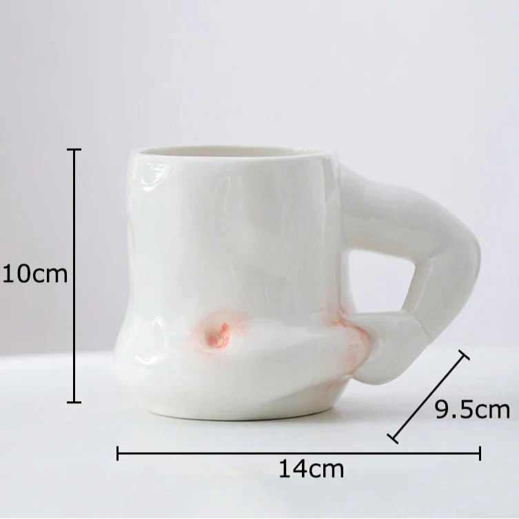 Creative Pinch Belly Ceramic Mug - Image 6