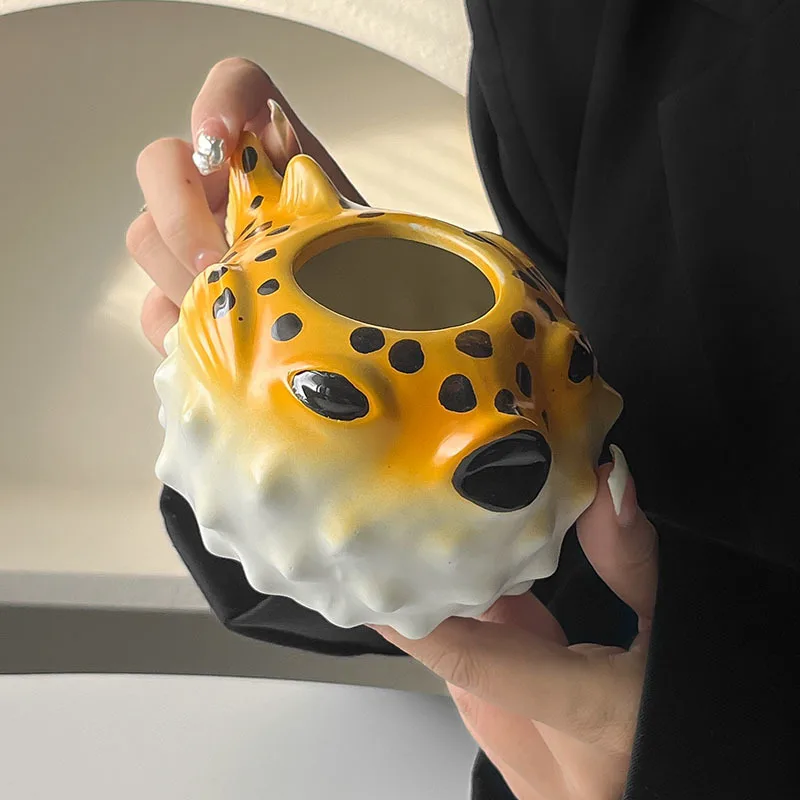 Creative Pufferfish Ceramic Mug 🐡 - Image 3