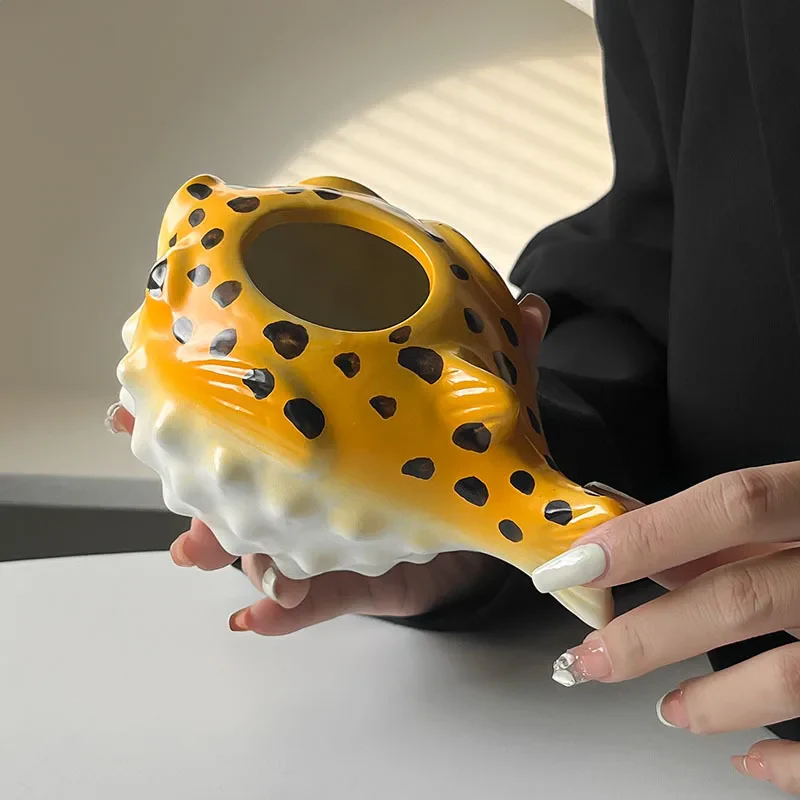 Creative Pufferfish Ceramic Mug 🐡 - Image 4