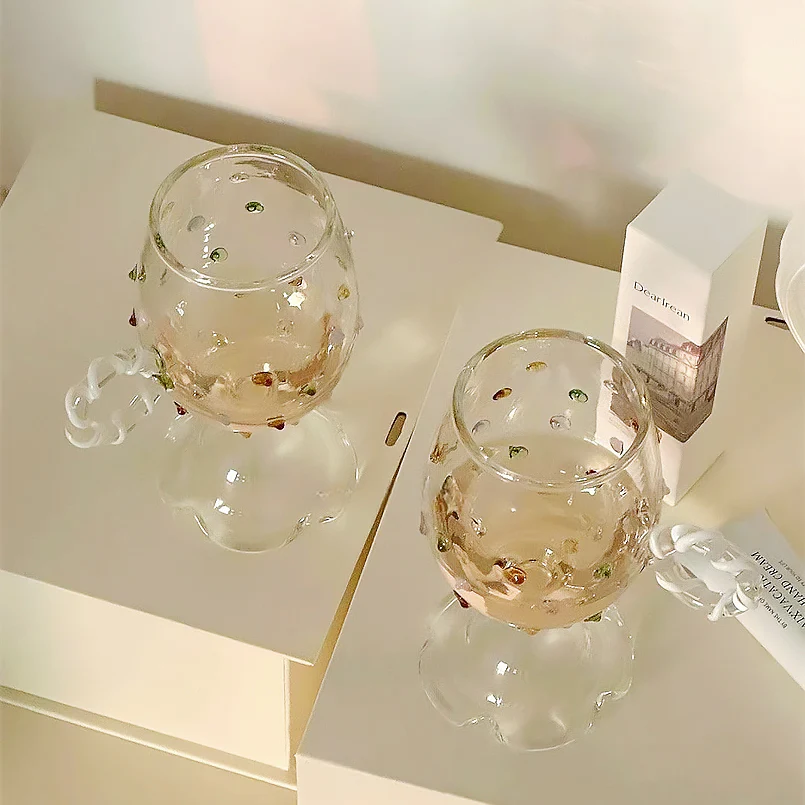 Creative Round Wave Dot High-Foot Red Wine Glass - Image 2