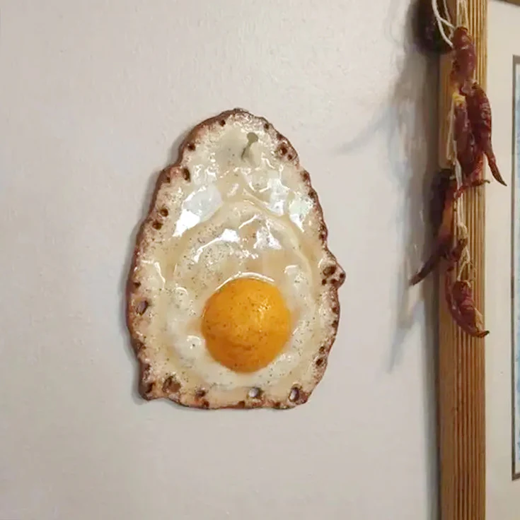 Crispy Fried Egg Wall Sculpture