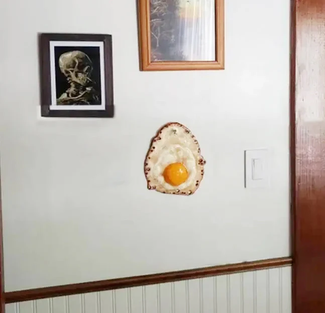 Crispy Fried Egg Wall Sculpture - Image 3