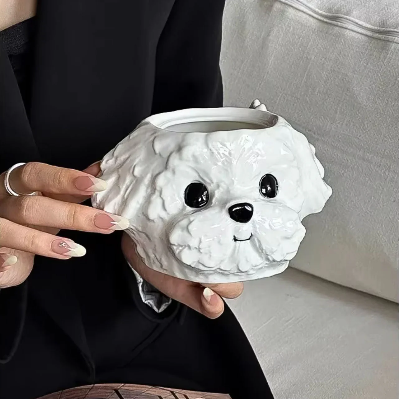 Cute Teddy Dog Shaped Mug with Lid 🐶 - Image 5