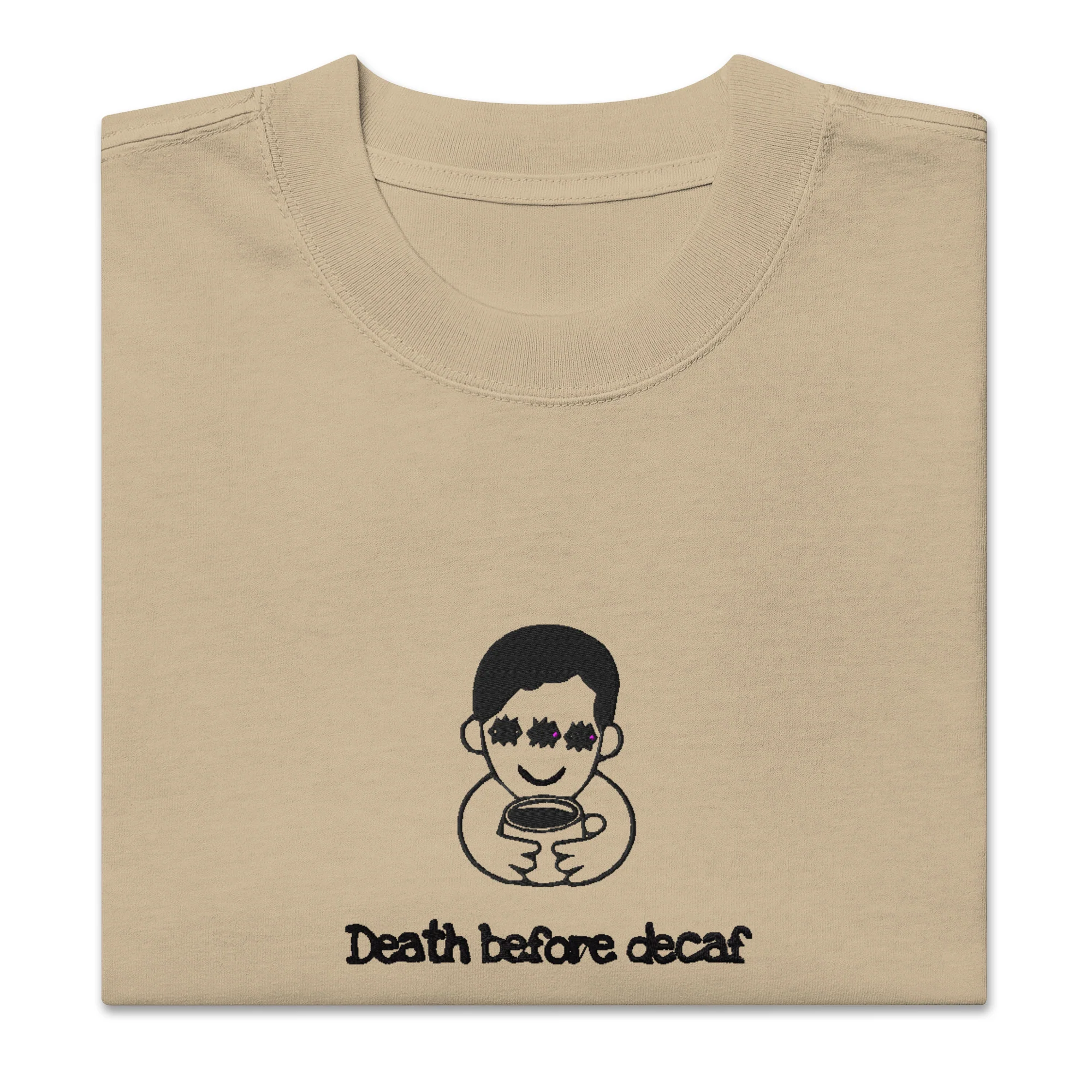Death before decaf Oversized faded t-shirt - Image 3