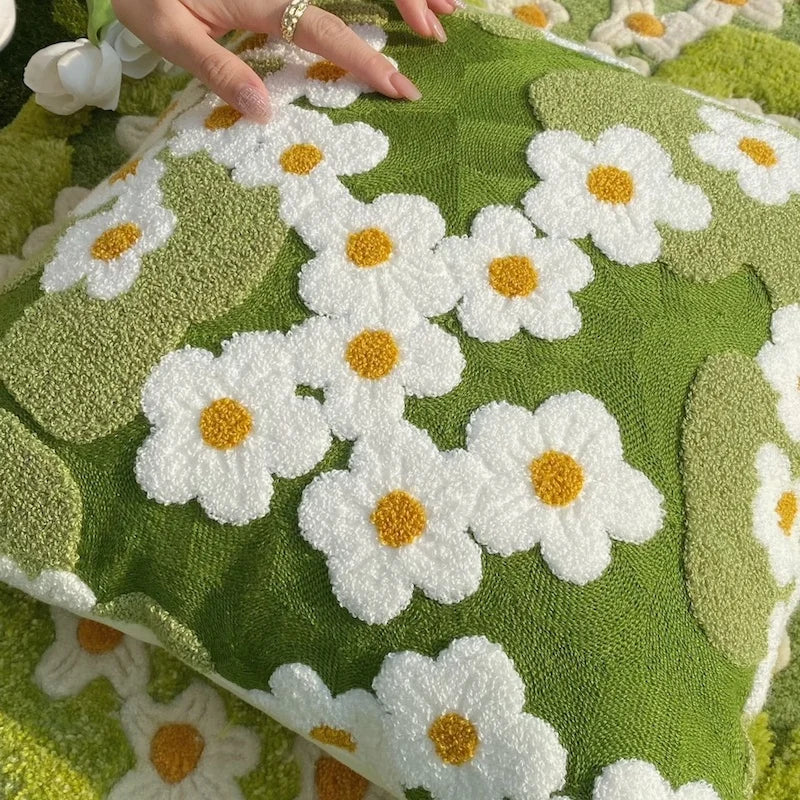 Flower Garden Embroidery Cushion Cover - Image 2