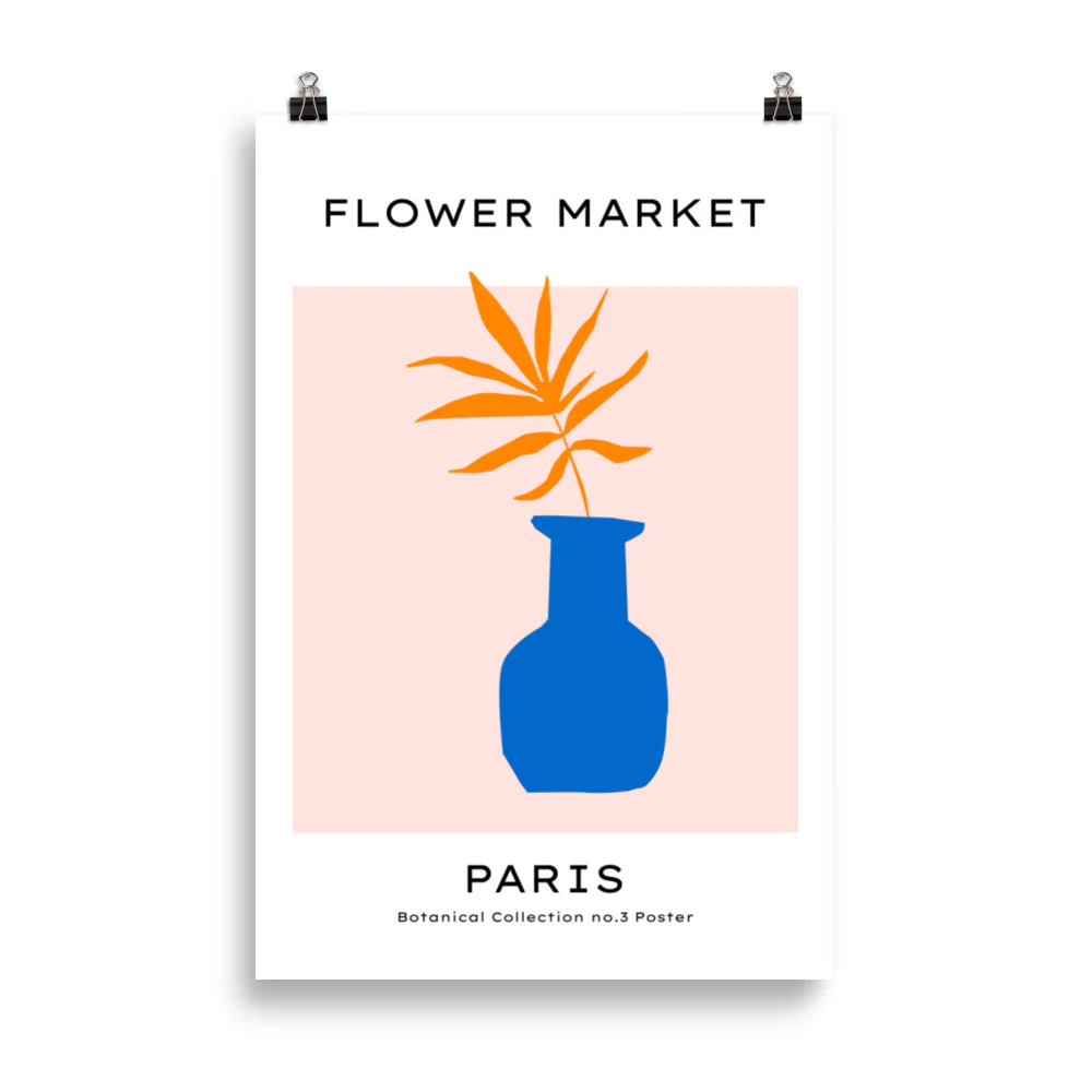 Flower Market - Paris - Palm in the Blue Vase - Image 5