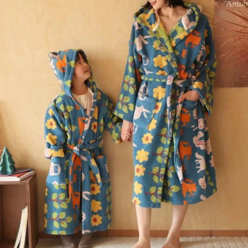 Flower Print Bath Gown