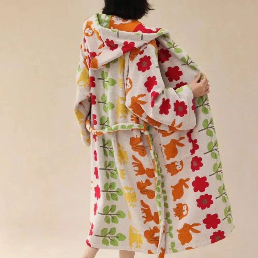 Flower Print Bath Gown - Image 4