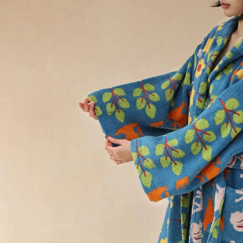Flower Print Bath Gown - Image 5