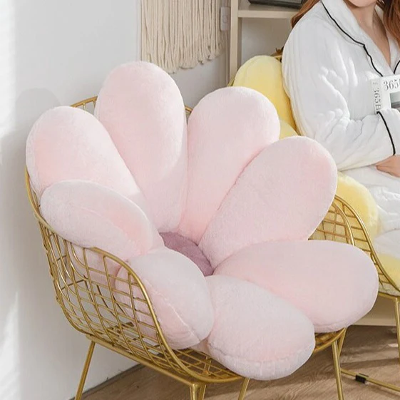 Fluffy Daisy Cushion - Pastel - Image 4