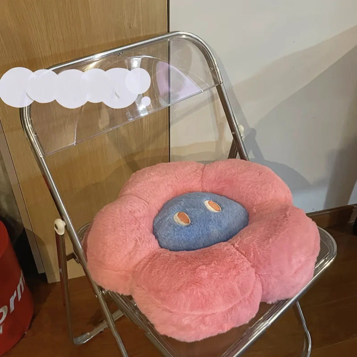 Fluffy Flower Cushion with Eyes - Image 10