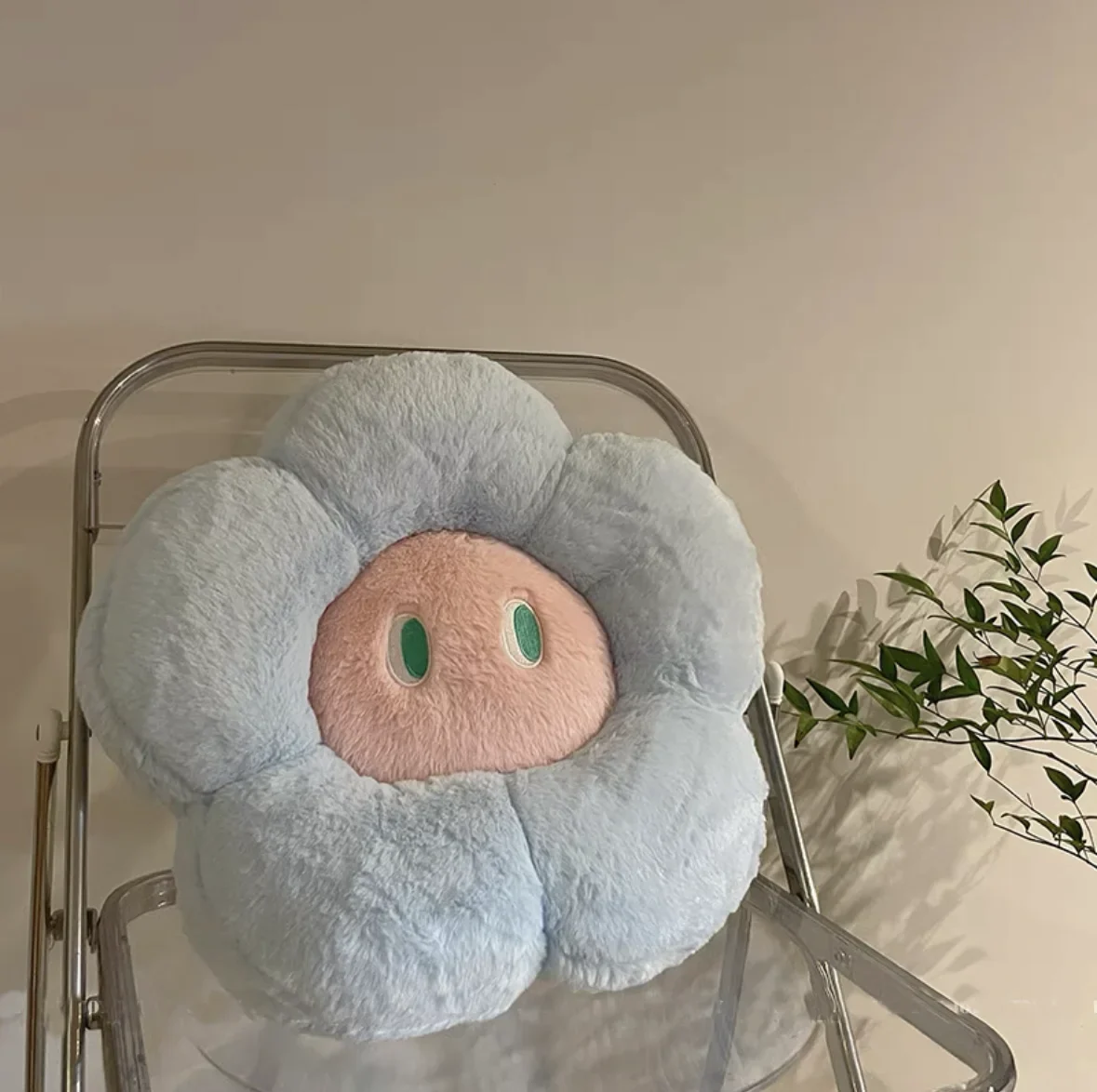 Fluffy Flower Cushion with Eyes - Image 12