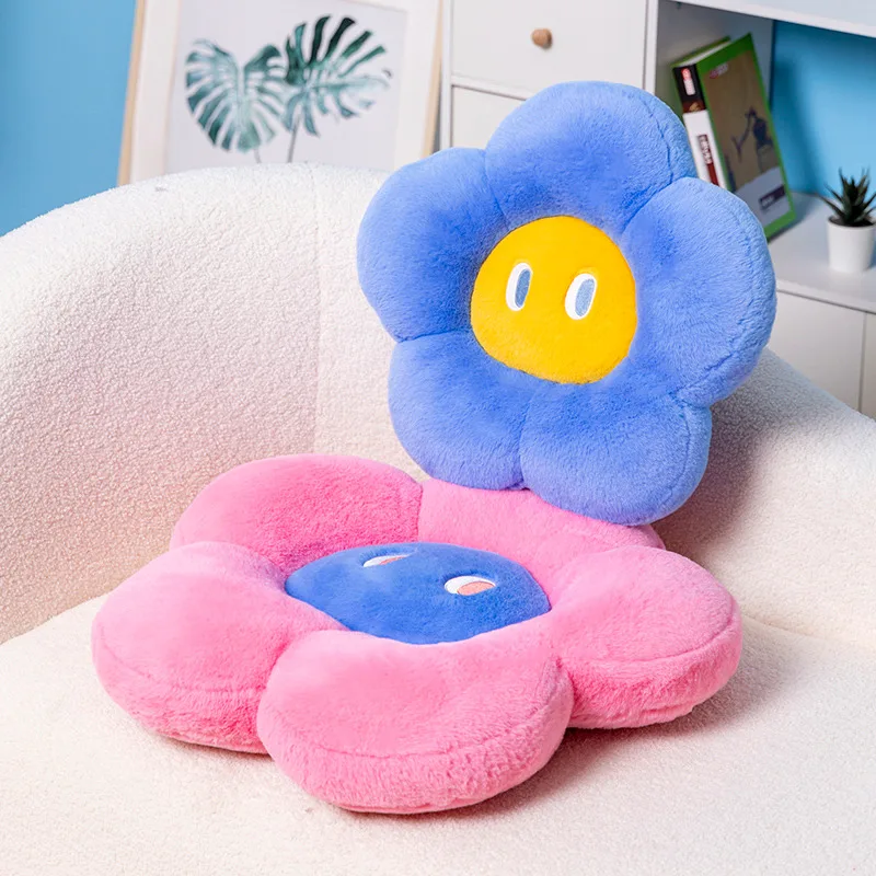 Fluffy Flower Cushion with Eyes - Image 3