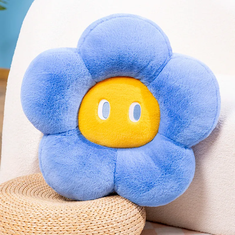 Fluffy Flower Cushion with Eyes - Image 4